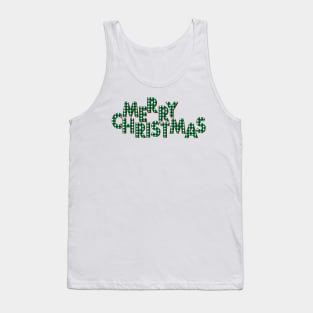 Green Red Merry Christmas Tank Top